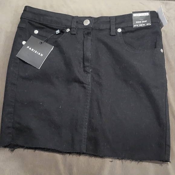 Parisian Cut Off Denim Skirt SZ 6 - Picture 1 of 4